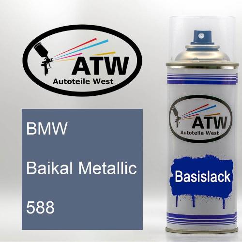 BMW, Baikal Metallic, 588: 400ml Sprühdose, von ATW Autoteile West.